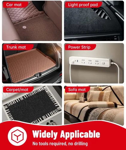 Miniatura 6 de PHIXBEAR Tiras de Gancho y Bucle con Súper Adhesivo Resistente, Hechas de 3M, Resistentes al Calor, Impermeables, para Uso en Exteriores