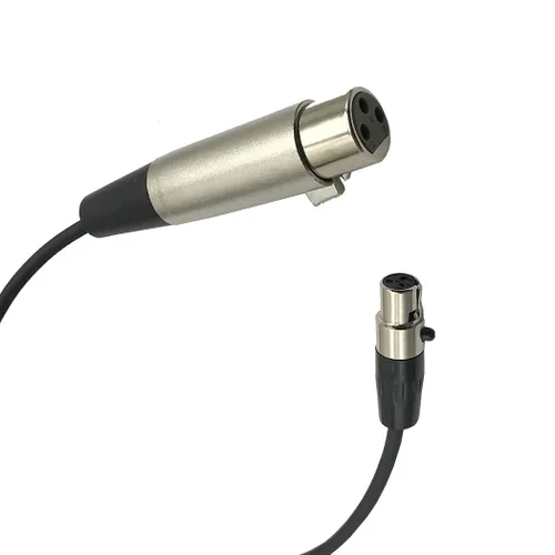 Miniatura 3 de Cable de micrófono Mini XLR (TA3F) de 3 pines hembra a XLR hembra Cable de micrófono de solapa Pro (1 pie)