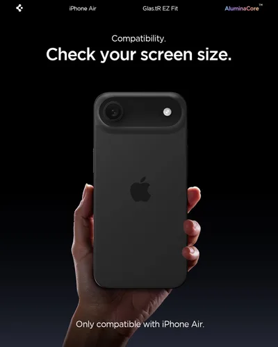 Miniatura 2 de Spigen AluminaCore - Protector de pantalla de vidrio templado [Glas.tR EZ Fit] diseñado para iPhone Air [Paquete de 2], dureza 9H+, durabilidad