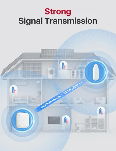 Miniatura 8 de X-Sense - Termómetro higrómetro Wi-Fi para interiores, requiere estación base Sensor de temperatura inteligente para casa, dormitorio, bodega