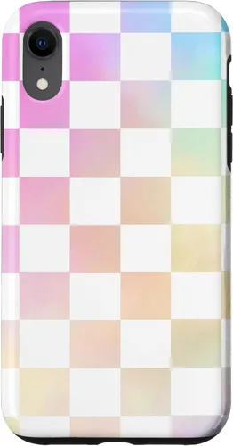 Miniatura 25 de Pastel Rainbow Checkerboard Checker Checked Pattern Case for iPhone 17