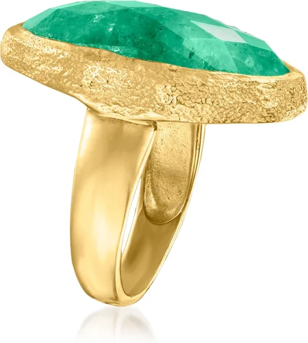 Miniatura 3 de Ross-Simons Anillo esmeralda de 16.00 quilates en oro de 18 quilates sobre plata esterlina