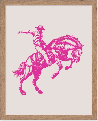 Miniatura 77 de Poster Master Póster de Rodeo marrón – Estampado retro de vaquero sobre caballo – Arte de vaquero – Arte occidental – Arte del salvaje oeste