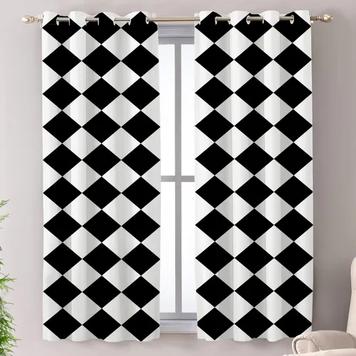 Miniatura 132 de Shrahala Cortinas de hojas de arce otoñales para ventanas de cocina, hojas rojas ardientes, fondo marrón, paneles de cortina de ventana de poliéster