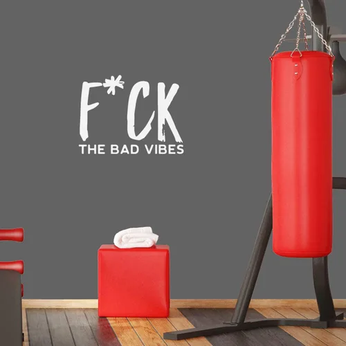 Miniatura 2 de F*ck The Bad Vibes - Calcomanía de vinilo para pared, 16.5 x 22 pulgadas, motivadora, positiva, sarcástica, para adultos, para oficina, cafetería