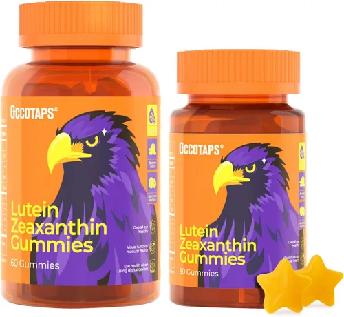 Gomitas de vitaminas oculares de luteína y zeaxantina para la salud diaria de los ojos, 20 mg de luteína, sin azúcar, gomita de alta potencia con