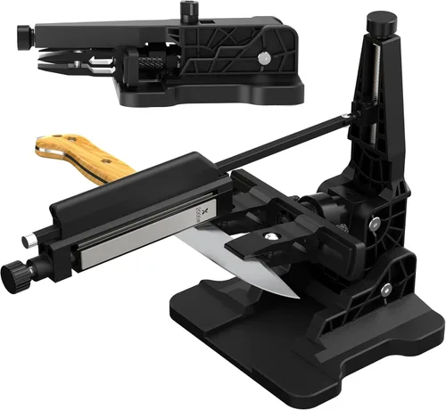Afilador de cuchillos portátil plegable XAR-FS1, sistema de afilado de ángulo ajustable con juego de piedras de diamante 240#, 400#, 800#, 2000#