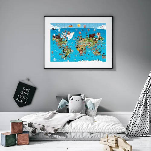 Miniatura 2 de Anatolian Puzzle - Mapa del mundo de dibujos animados, rompecabezas de 260 piezas, #3338 Mapa mundial de dibujos animados