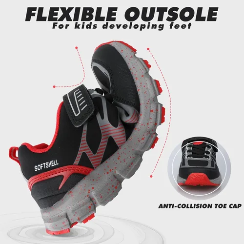 Miniatura 3 de UOVO Botas de senderismo resistentes al agua para niños, zapatos para caminar al aire libre, antideslizantes, al tobillo, zapatos deportivos