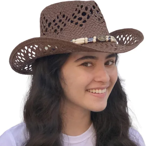 Sombrero de vaquero de paja para hombres y mujeres, sombrero de sol Sombreros Vagueros Classic Western Accents Sombreros