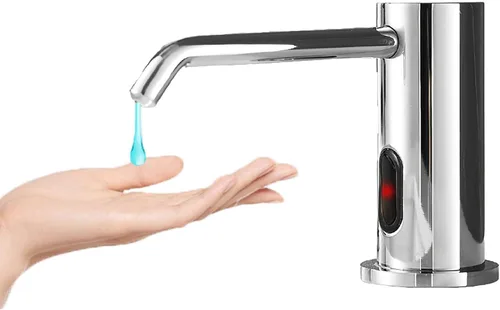 Miniatura 7 de Dispensador automático de jabón para fregadero de cocina, dispensador de jabón líquido integrado sin contacto negro mate con dispensador de jabón