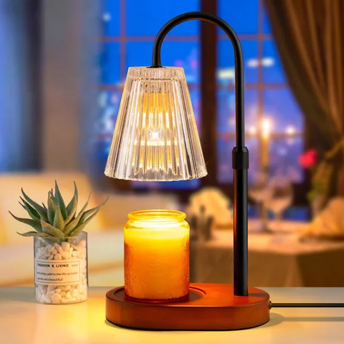 Miniatura 9 de Lámpara calentadora de velas con temporizador, velas eléctricas, calentadores de cera, lámparas de vidrio para tarros, quemador, altura ajustable