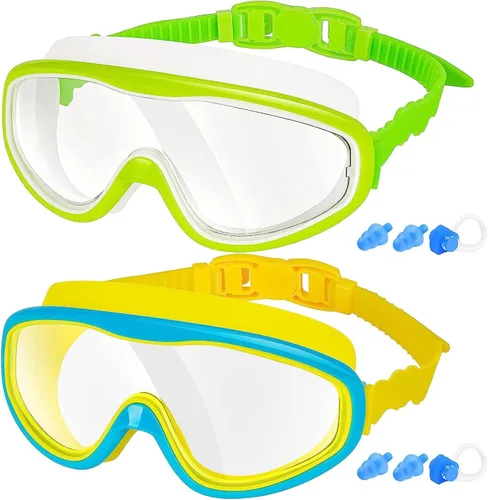 Miniatura 11 de EasYoung Paquete de 2 gafas de natación para niños, gafas de natación de visión amplia para niños de 3 a 15 años