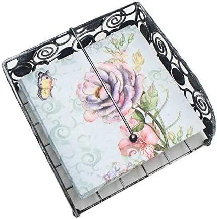 Miniatura 6 de WallyE Servilletas de papel de rosa y mariposa, tejido floral para fiesta de té, almuerzo, despedida de soltera, fiesta de té, boda o decoupage