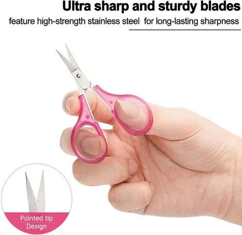 Miniatura 2 de SCAIKTIG Tijeras pequeñas para manualidades, tijeras de viaje pequeñas de 3 pulgadas que cumplen con la Tsa con tapa, tijeras afiladas para todo