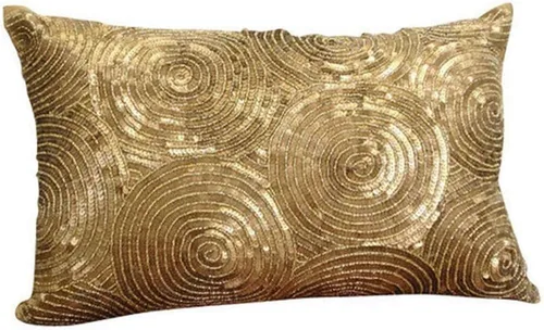 Miniatura 6 de The HomeCentric Funda de almohada dorada para sofá, funda de almohada geométrica moderna, 12 x 12 pulgadas (11.8 x 11.8 in), funda de almohada Dorado