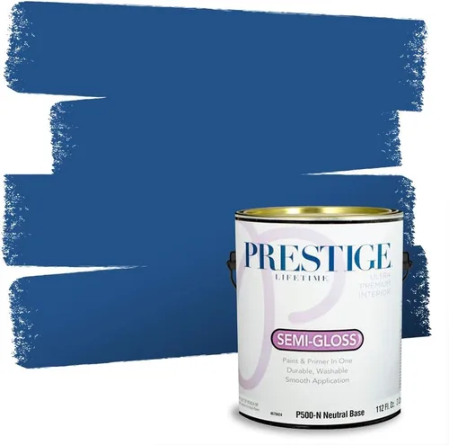 Miniatura 72 de Prestige Paints. - Base y pintura para exteriores en un solo galón, 1 galón. plano, comparable con Sherwin Williams Topsail. SW159-azul hechizante.
