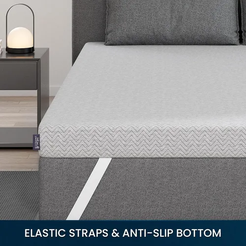 Miniatura 6 de BedStory 3 Inch Twin XL Firm Mattress Topper, Quiet Luxury Memory Foam Pad for Pain Relief, Bamboo Charcoal & Green Tea Infusion, Skin-Friendly