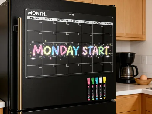 Miniatura 10 de Pizarra blanca magnética para refrigerador, calendario grande de borrado en seco para pared, 3 pizarras magnéticas de borrado en seco de 10.5 x 16.5