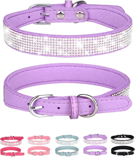 Collar de perro Petank para perros pequeños, medianos y grandes, collar de perro pequeño para perras, collares de niña con brillo para perros,