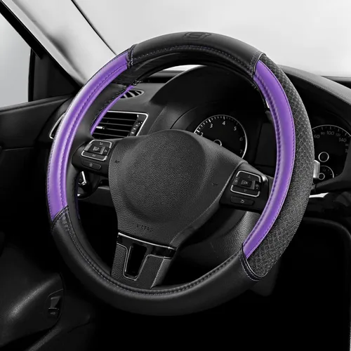 Miniatura 11 de Skechers Funda para Volante Air-Cooled, Funda para Volante de Automóvil de Cuero de Malla Air-Cooled, Ajuste Universal 14" 1/2-15", Protector
