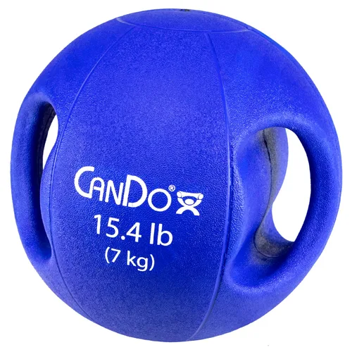 Miniatura 13 de CanDo Balón medicinal moldeado de doble mango para entrenamiento de fuerza, entrenamientos de núcleo, calentamientos, cardiometría y pliometría