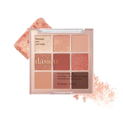 Miniatura 15 de dasique - Paleta de sombras #01 Sugar Brownie, libre de crueldad, 9 tonos combinables en acabados mate suave y brillante con hermosas perlas