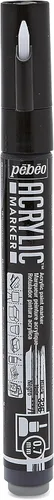 PEBEO Marcador de pintura acrílica de agua, punta extrafina de 0.028 in, ideal para trabajos detallados y acabados, álbumes de recortes o escritura,