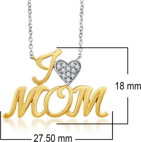 Miniatura 2 de Impresionante joyería para mamá Collar con colgante de diamantes cultivados en laboratorio en plata de ley 925 Regalo ideal para madres
