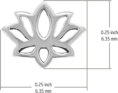 Miniatura 5 de Boma Aretes de plata fina en forma de loto con flor