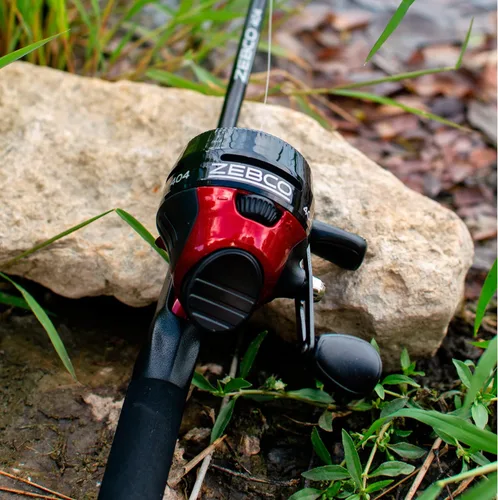 Miniatura 7 de Zebco 404 Spincast - Combo de carrete y caña de pescar, caña de fibra de vidrio duradera de 5 pies 6 pulgadas, 2 piezas con mango EVA, carrete