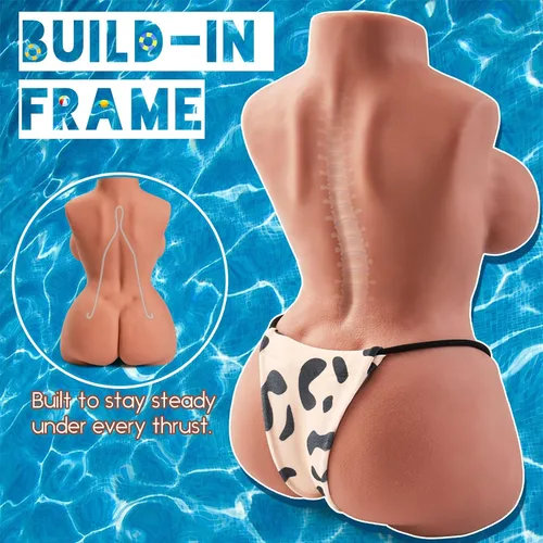 Miniatura 3 de Muñeca Sexual Masturbador Masculino con Fantasía de Reloj de Arena Perfecta, Muñecas Sexuales Marrones Realistas de 4.9 kg para Hombres con Vagina