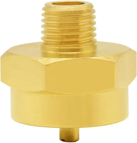 Miniatura 5 de Hooshing Adaptador de recarga de botella de gas propano de 1 libra, rosca NPT macho de 1/4 pulgadas x 1 "-20 hembra de cilindro desechable