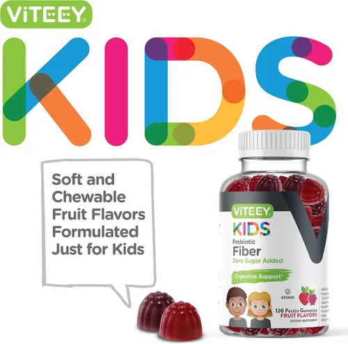 Miniatura 2 de Viteey Fibra prebiótica para niños para aliviar el estreñimiento, apoyo a la regularidad de la salud digestiva, soporte natural de peso, fibra