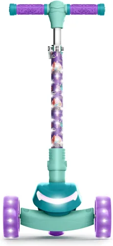 Miniatura 3 de Jetson Character Kids Kick Scooter, luces LED en vástago y ruedas iluminadas, marco ligero, manubrio ajustable en altura, sistema de inclinación