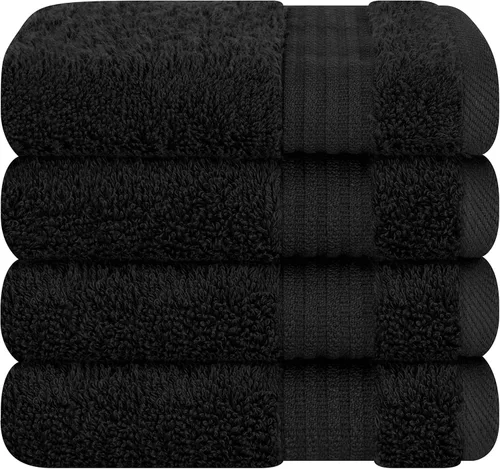 Miniatura 80 de Cotton Paradise - Juego de 4 toallas de mano para baño, 100% algodón turco, toallas suaves y absorbentes para la cara, toallas de mano color gris