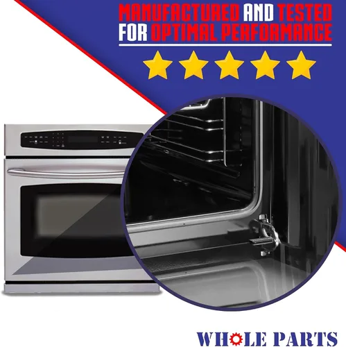 Miniatura 3 de Whole Parts DCS - Bisagra para puerta de horno de pared de 30 pulgadas (2 piezas) – Parte # 211344 – Compatible con Fisher & Paykel – Metal