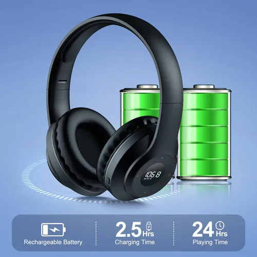 Miniatura 5 de X5 AM FM Radio Auriculares recargables, auriculares de radio portátiles personales am/fm Orejeras digitales con la mejor recepción para correr