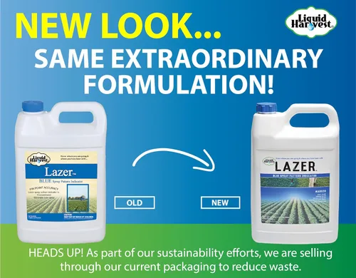 Miniatura 3 de Liquid Harvest Lazer - Indicador de patrón de pulverización concentrado azul, 1 galón (128 onzas) - Tinte en aerosol perfecto para malezas, tinte
