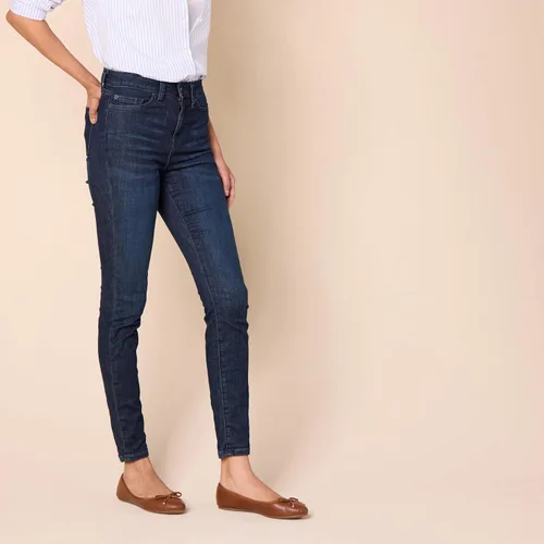 Miniatura 2 de Tienda Essentials Jeans ajustados para mujer, cintura alta, jeans elásticos