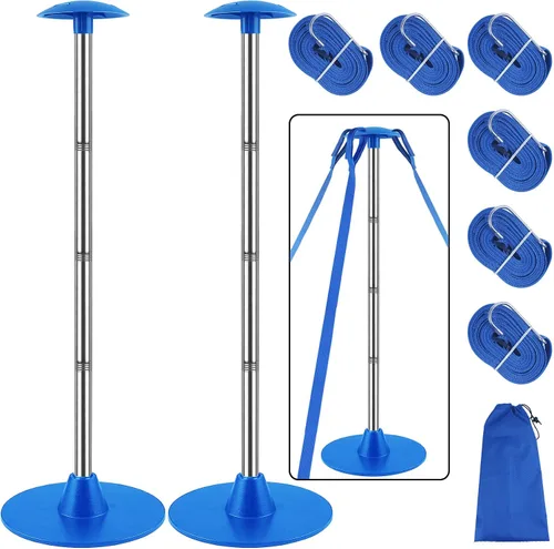 Miniatura 10 de Postes de soporte para cubierta de barco, sistema de soporte de cubierta de barco de acero inoxidable con correa de cincha, extensión de 4 etapas