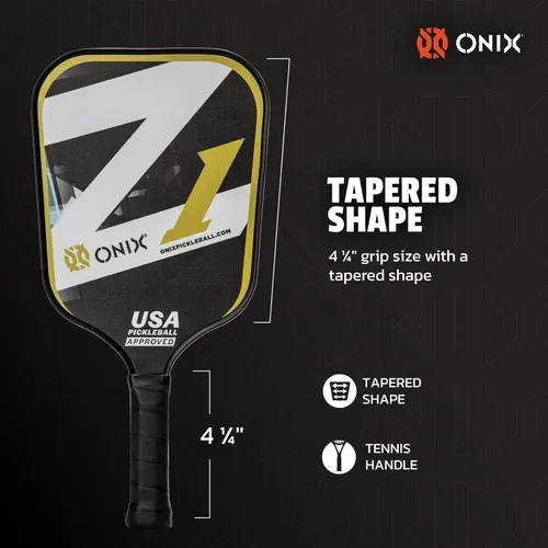 Miniatura 5 de Onix Graphite Z5 - Paleta de pickleball de fibra de carbono con forma de cuerpo ancho, núcleo de panal y cara de grafito ONIX Paleta de pickleball