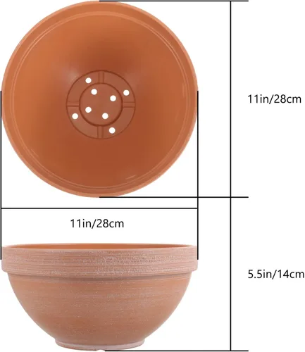 Miniatura 5 de Yardwe Maceta de plástico para orquídeas, maceta engrosada para drenaje de macetas para balcón, oficina, uso de material plástico