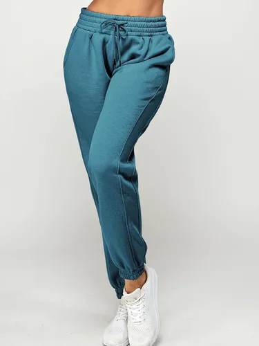 Miniatura 15 de IUUI Pantalones deportivos de cintura alta para mujer, con bolsillos, de algodón, holgados, atléticos