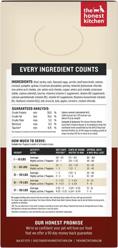 Miniatura 2 de The Honest Kitchen Human Grade Wholemade™ Alimento Deshidratado para Perros de Grano Integral - Comida Completa y Equilibrada o Complemento - Carne