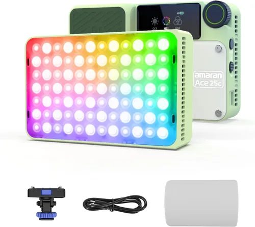 Miniatura 11 de Amaran Ace 25c Luz de Video, Luz Portátil RGB de 25w para Fotografía Luces de Video en la Cámara CRI/TLCI 95+, CCT 2,300K-10,000K, Luz Vlog Carbón