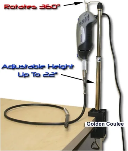Miniatura 3 de TMAX Soporte para herramientas rotatorias, soporte ajustable para Dremel Foredom y otras herramientas rotativas