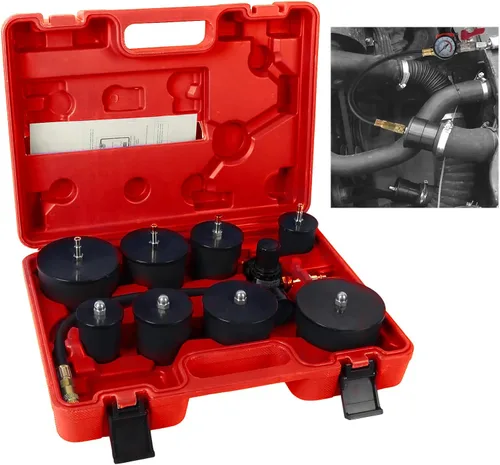 Angchun Kit de prueba de fugas de Boost - Kit de prueba de fugas de Turbo Boost 9 piezas, probador de fugas del sistema Turbo con 4 pares de