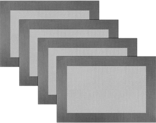 Miniatura 55 de BeChen - Manteles individuales, lavables, fáciles de limpiar, de vinilo, para mesa de comedor, para interiores y exteriores