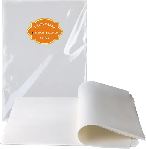 Hojas precortadas de papel pergamino, revestimiento de 2 lados para hornear, cocinar, freír, horno y extracción de aceite de flores para prensa de